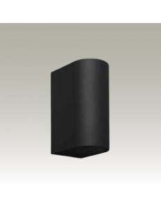 Kandanchu applique nero IP54 GU10 alluminio vetro biemissione