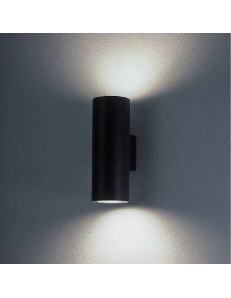 Volcano applique biemissione grafite IP54 GU10 alluminio vetro cilindro esterno 2