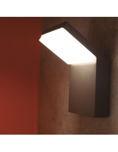 Alpine applique grigio scuro semplice LED 6w IP65 alluminio outdoor