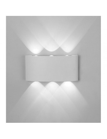 Arcs applique bianca ovale LED 6w IP654 alluminio outdoor