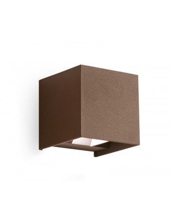 Zora small lampada parete LED biemissione luce regolabile 10w CCT ip65 marrone