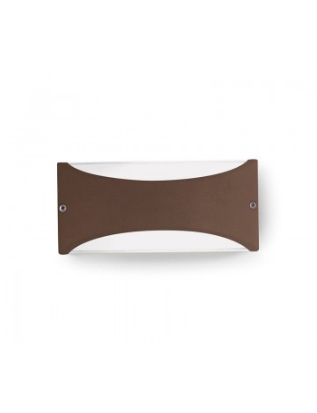 Lien lampada LED parete biemissione 10w 4000k marrone IP54 mezza luna