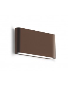 Taarhi small applique LED biemissione slim 10w luce calda o naturale marrone