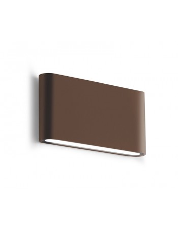 Taarhi small applique LED biemissione slim 10w luce calda o naturale marrone