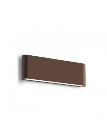 Taarhi lampada parete big LED biemissione slim 24w luce calda o naturale marrone