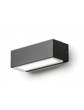 Nox small applique LED biemissione rettangolare 10w antracite IP65