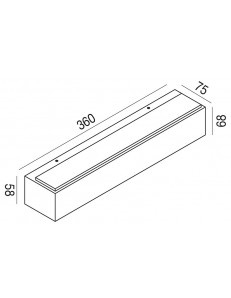 Nox big lampada LED biemissione rettangolare 20w bianco IP65 2