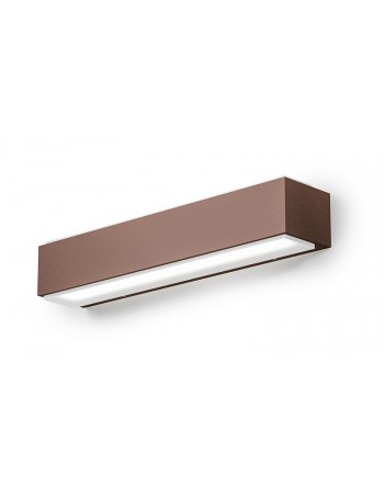 Nox applique grande LED biemissione rettangolare 20w marrone IP65