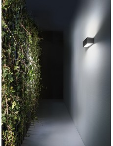Ruhm applique LED biemissione rettangolare 15w antracite IP65