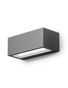 Ruhm applique LED biemissione rettangolare 15w antracite IP65 2