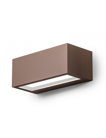Ruhm lampada outdoor LED biemissione 4000k rettangolare 15w marrone IP65