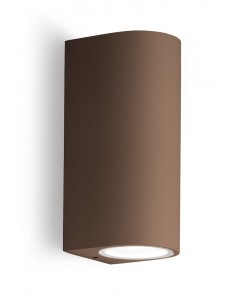 Vejo applique GU10 biemissione cilindro ruggine IP44 lampada esterno