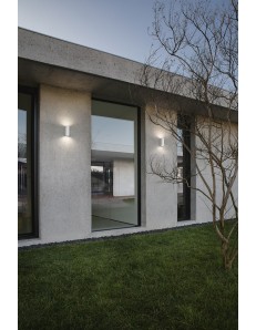 Vejo applique GU10 biemissione cilindro bianco IP44 lampada esterno