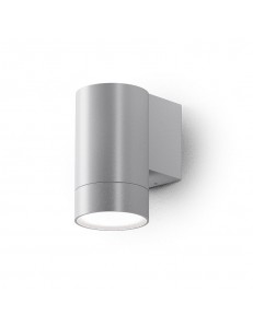 Lily applique GU10 cilindrica grigio alluminio IP54 lampada esterno