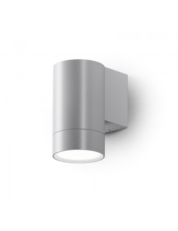 Lily applique GU10 cilindrica grigio alluminio IP54 lampada esterno