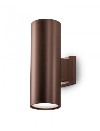 Amon applique E27 cilindro biemissione ruggine IP65 lampada esterno