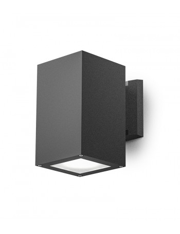 Amon applique E27 quadrato antracite IP65 lampada esterno