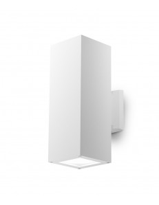 Amon applique E27 squadrato biemissione bianco IP65 lampada outdoor