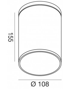Amon plafone da soffitto cilindro IP65 esterno marrone GES1002 2