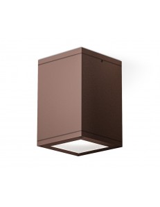 Amon lampada plafone quadrato E27 IP65 esterno marrone GES1012