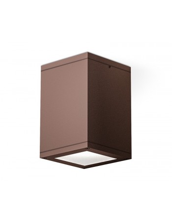 Amon lampada plafone quadrato E27 IP65 esterno marrone GES1012