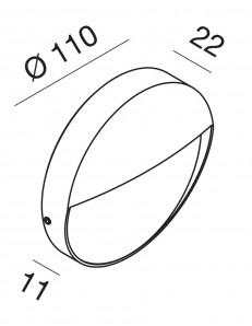 Sol lampada da esterno LED segnapasso 3watt rotondo marrone IP65 2