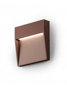 Sol lampada da esterno LED segnapasso 3watt quadrato marrone IP65