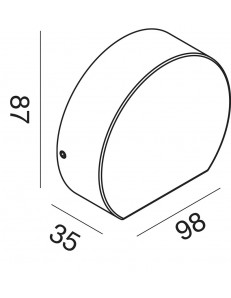 Luly lampada LED segnapasso 5watt rotondo alluminio IP54 3000k 4000k 2