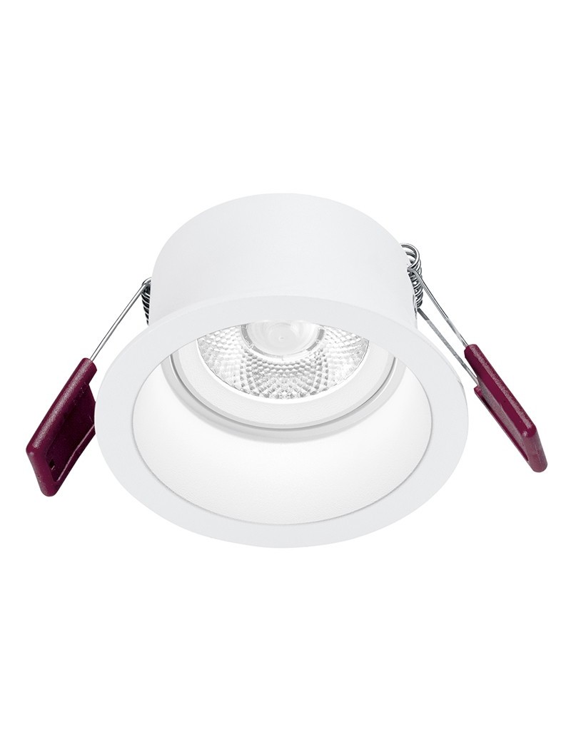 Gea Luce Dione faretto 8w 3000k led incasso cartongesso rotondo bianco round