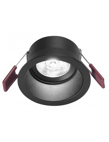 Dione faretto 8w 3000k led incasso soffitto rotondo nero