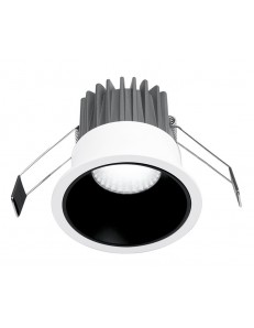 Celia faretto 10w 3000k led incasso cartongesso rotondo bianco e nero