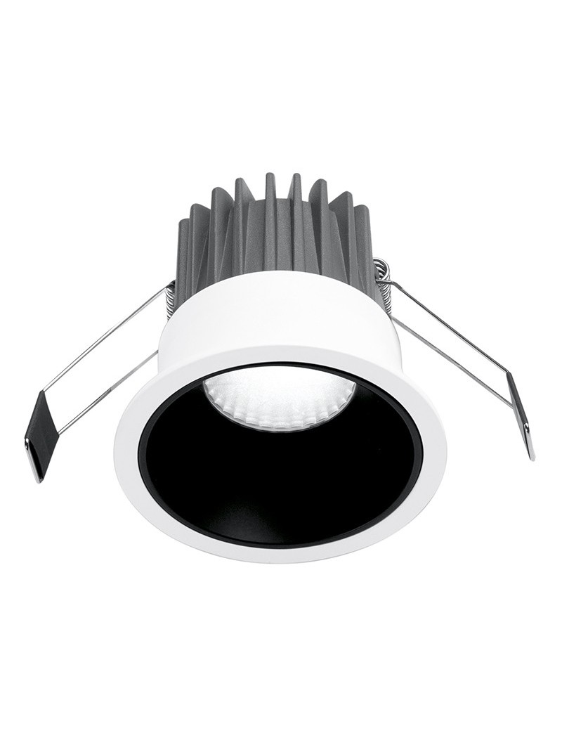 Gea Luce Celia faretto 10w 3000k led incasso cartongesso rotondo bianco e  nero