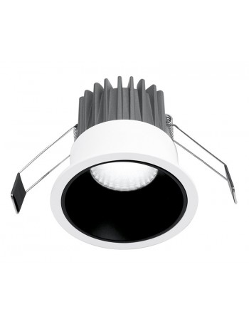 Celia big faretto 20w 3000k led incasso cartongesso rotondo bianco e nero