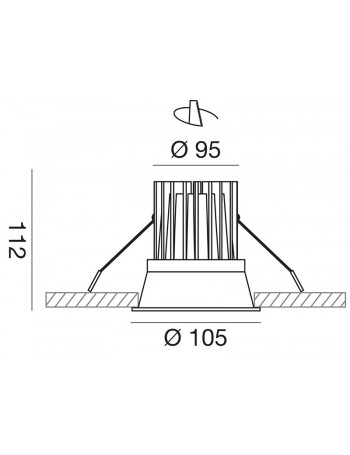 Celia big faretto 20w 3000k led incasso cartongesso rotondo bianco e nero Celia big faretto 20w 3000k led incasso cartongesso rotondo bianco e nero