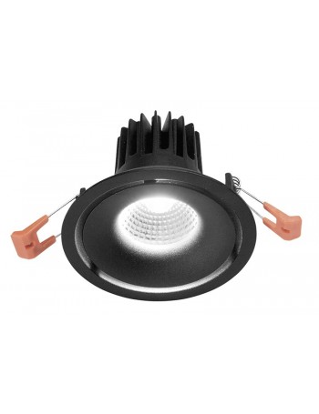 Eden faretto IP20 LED 8w luce calda o naturale incasso cartongesso rotondo nero