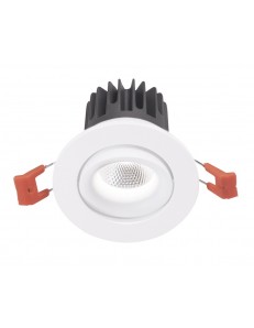 Aran small faretto orientabile LED 8w luce calda incasso cartongesso rotondo bianco