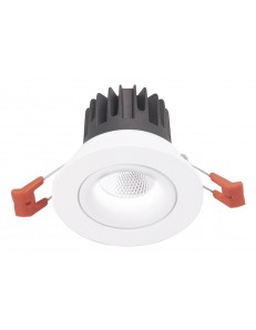 Aran medio faretto orientabile LED 16w luce calda incasso cartongesso rotondo bianco