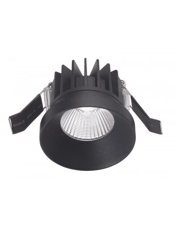 Danae recessed spotlight LED 9w 3000k incasso cartongesso rotondo nero 