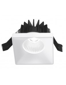 Danae faretto IP20 LED 9w 3000k incasso cartongesso quadrato bianco