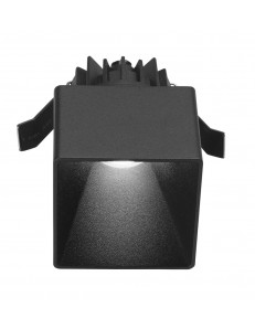 Faye faretto IP54 LED 9w 3000k incasso cartongesso quadrato nero