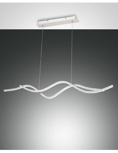 Sinuo lampadario LED stilizzato dimmerabile bianco 36w
