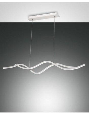 Sinuo lampadario LED stilizzato dimmerabile bianco 36w