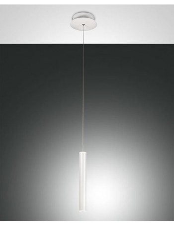 Prado pendel bianco lampada LED cilindro dimmerabile 6,5 w