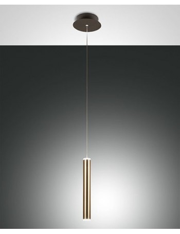 Prado pendel ottone nero lampada LED cilindro dimmerabile 6,5 w