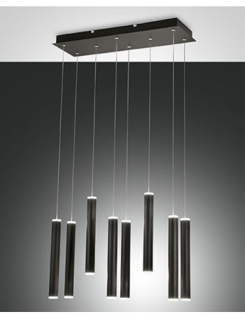 Prado lampada LED rettangolare con cilindri neri dimmerabile 52w