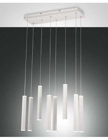 Prado lampada LED rettangolare con cilindri bianchi dimmerabile 52w