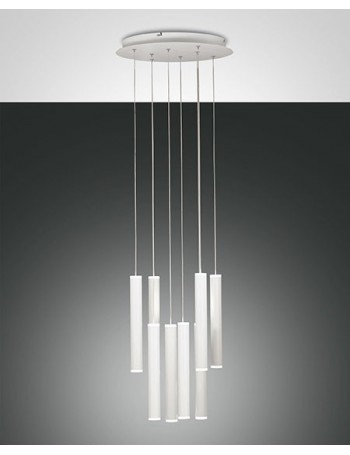 Prado lampadario LED circolare con pendel bianchi dimmerabile 52w