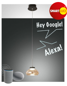 Arabella pendel ambra sospensione LED 8w dimmerabile