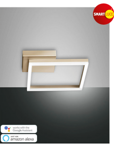 FABAS LUCE: Bard applique plafoniera moderna LED quadrata dimmerabile oro opaco in offerta