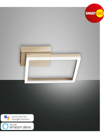 FABAS LUCE: Bard applique plafoniera moderna LED quadrata dimmerabile oro opaco in offerta